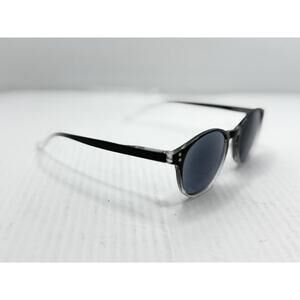 Round Sunglasses Black Clear Frame P3 Style Retro Frame Only